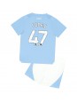 Manchester City Phil Foden #47 Replika Hemmakläder Barn 2023-24 Kortärmad (+ byxor)
